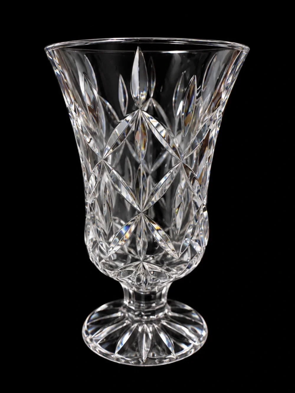 Block Crystal Vase 7.75”